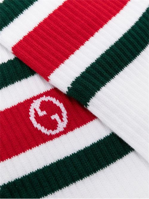 Calzini bianco/verde/rosso GUCCI | 7507054GADU6566