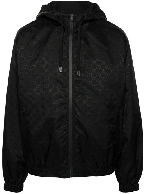 LIGHTWEIGHT NYLON GG JACQUARD JACKET Gucci | 784185ZAQFS1000