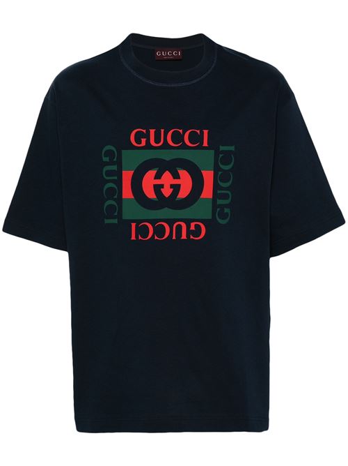 T-shirt navy blue Gucci | 784361XJGKA4735