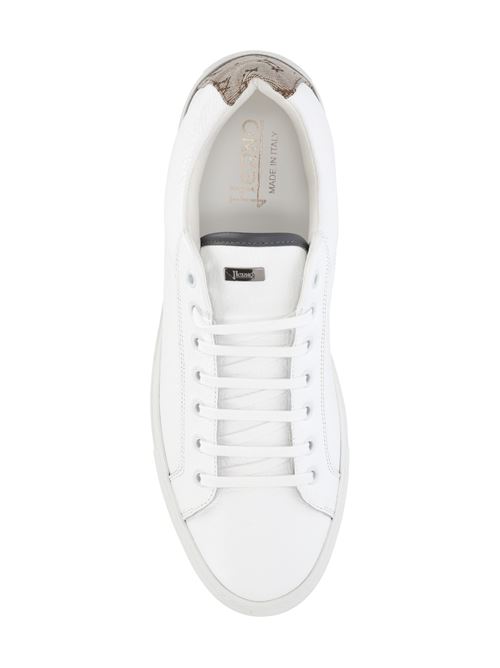 White calf leather sneaker HERNO | SH011UMSHOE271094