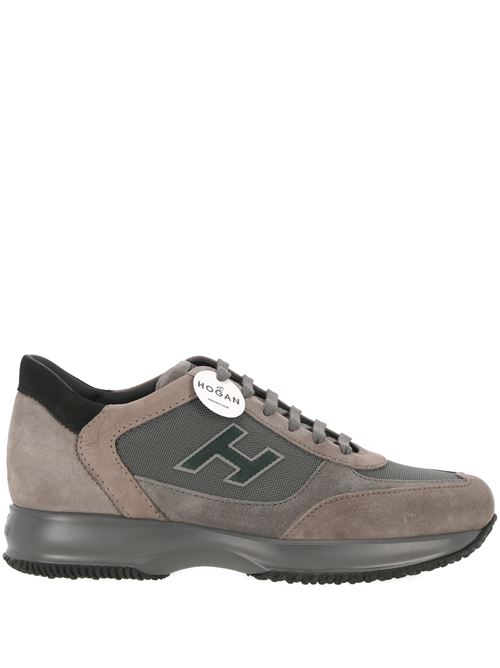 Sneaker con pannelli grigio/nero/marrone HOGAN | HXM00N0Q101N77415J