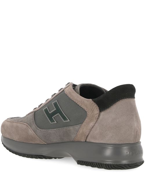 Sneaker con pannelli grigio/nero/marrone HOGAN | HXM00N0Q101N77415J