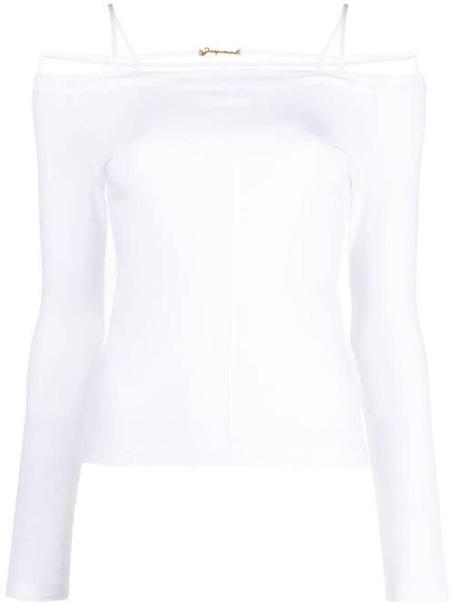 Sierra off-shoulder cotton T-shirt Jacquemus | 233JS1652313100