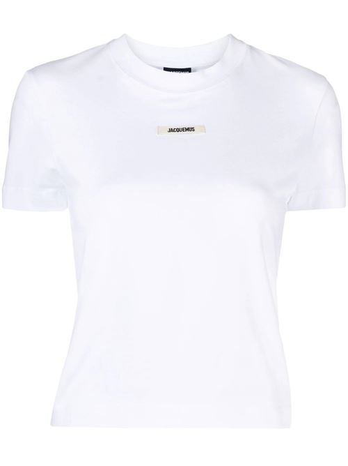 White stretch-cotton t-shirt Jacquemus | 241JS1332031100