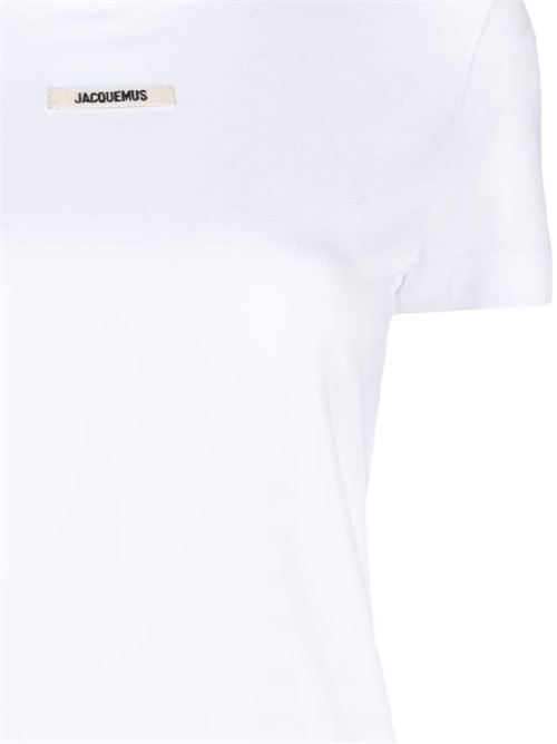 White stretch-cotton t-shirt Jacquemus | 241JS1332031100