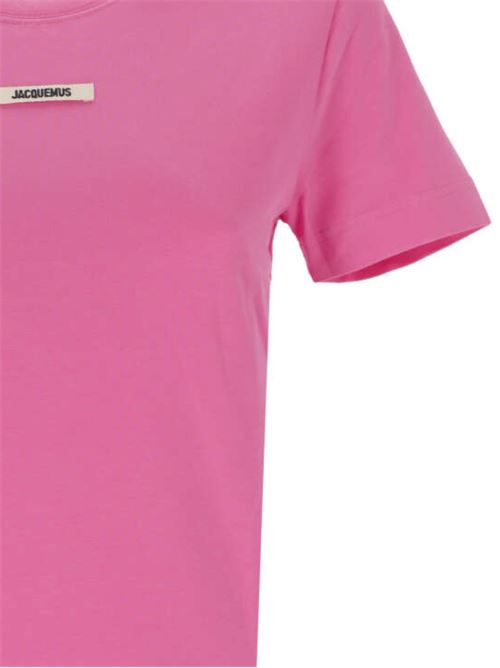 Flamingo pink stretch-cotton t-shirt Jacquemus | 241JS1332031430