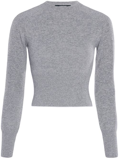 Maglia fine in misto cashmere grigio JACQUEMUS | 243KN5472001950