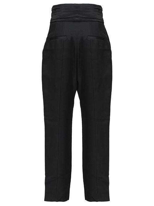 Black satin pants KHAITE | 31524092200