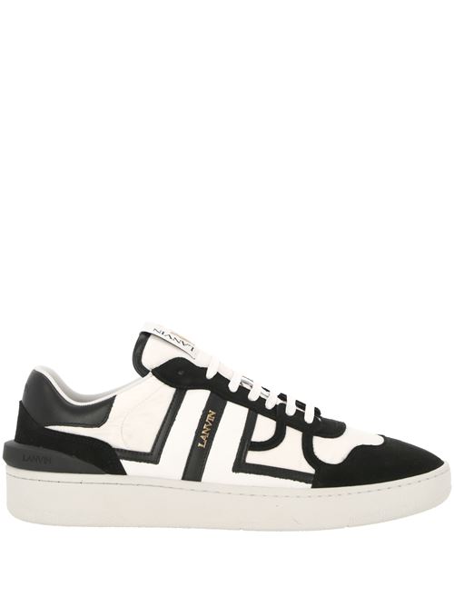 Black/white suede sneaker Lanvin | FMSKDK00NYLOA240110