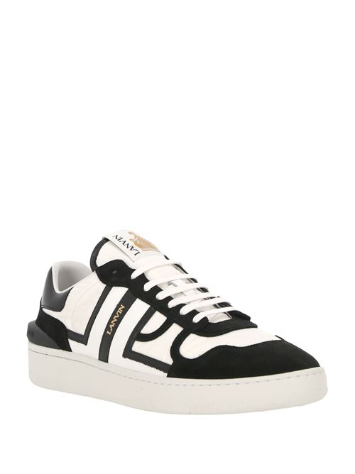 Black/white suede sneaker LANVIN | FMSKDK00NYLOA240110