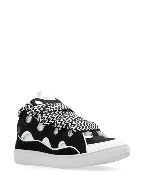 Black/white calf leather sneaker Lanvin | FMSKRK11DRAGA201000