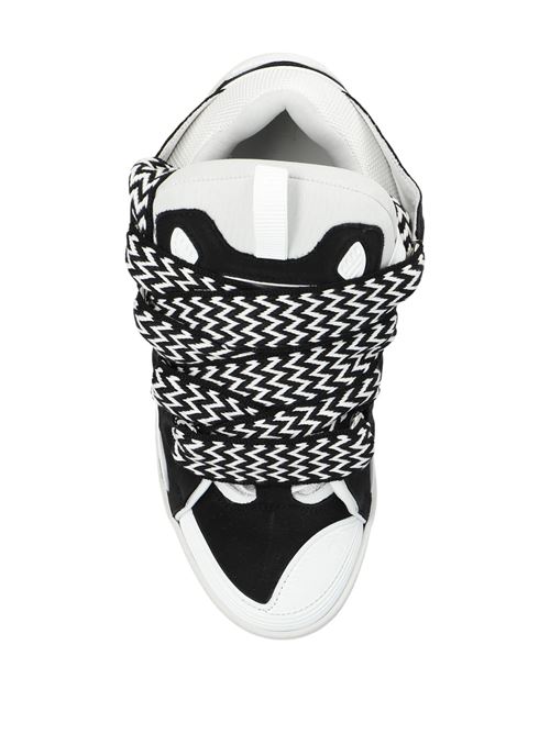 Black/white calf leather sneaker Lanvin | FMSKRK11DRAGA201000