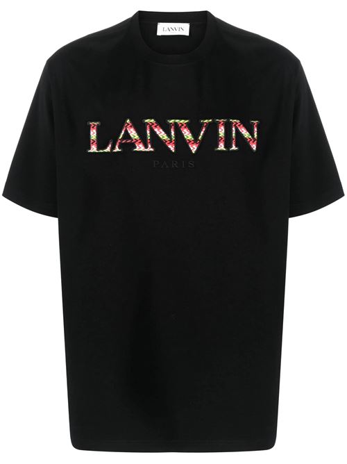 T-shirt nero con logo multi LANVIN | RMTS0010J207A2310