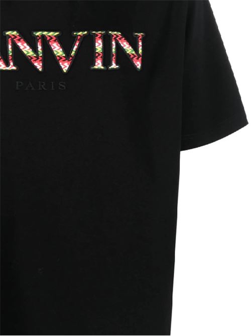 T-shirt nero con logo multi LANVIN | RMTS0010J207A2310