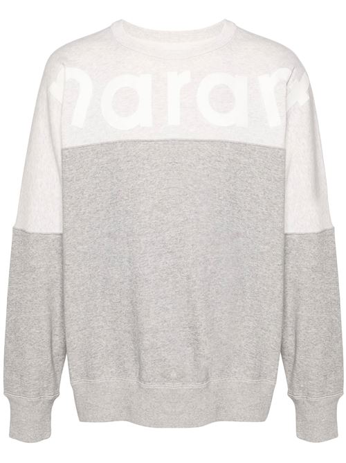 ecru/grey organic cotton sweatshirt MARANT | SW0031HAB1M19HECGY