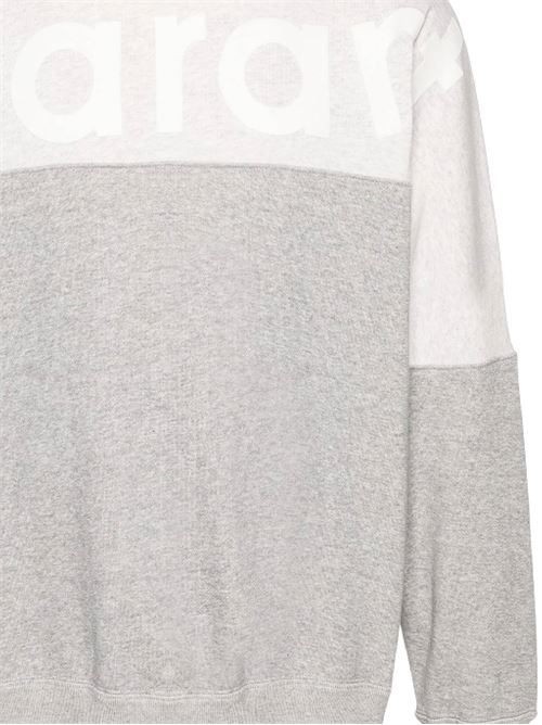 ecru/grey organic cotton sweatshirt MARANT | SW0031HAB1M19HECGY