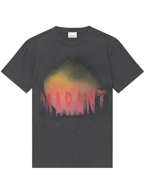 T-shirt grigio scuro MARANT | TS0149HAB3N05H02FK