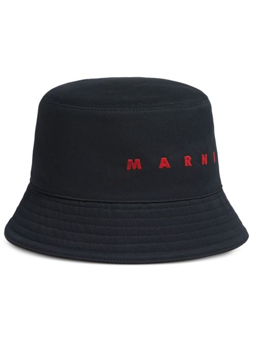 Cappello nero  con scritta rossa marni Marni | CLZC0110S0UTC31100N99