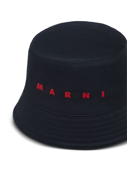 Cappello nero  con scritta rossa marni Marni | CLZC0110S0UTC31100N99