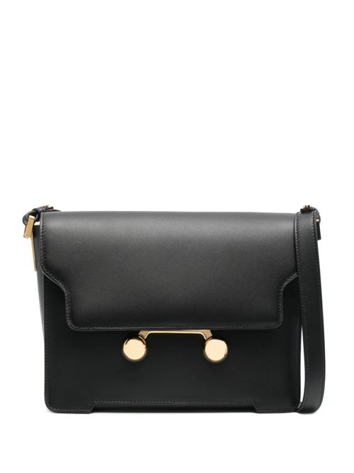 Borsa a spalla Trunkaroo Media in pelle nera MARNI | SBMP0195U0P694800N99