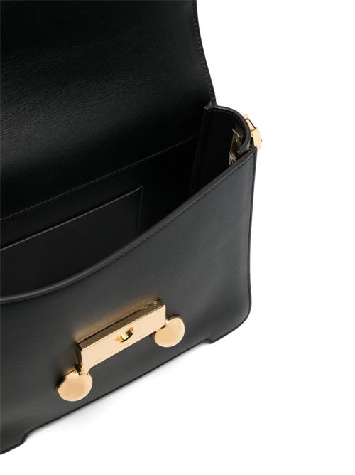 black calf leather adjustable shoulder strap gold-tone Marni | SBMP0195U0P694800N99