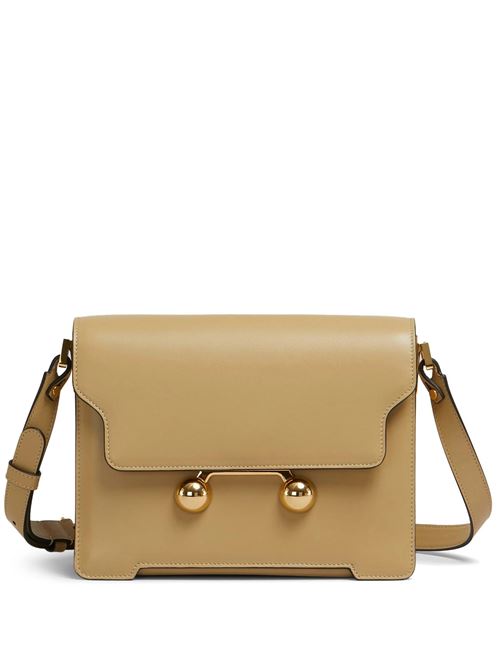 Borsa a spalla Trunkaroo Media in pelle marrone MARNI | SBMP0195U0P694800W60