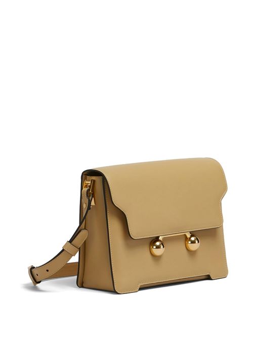 Borsa a spalla Trunkaroo Media in pelle marrone MARNI | SBMP0195U0P694800W60