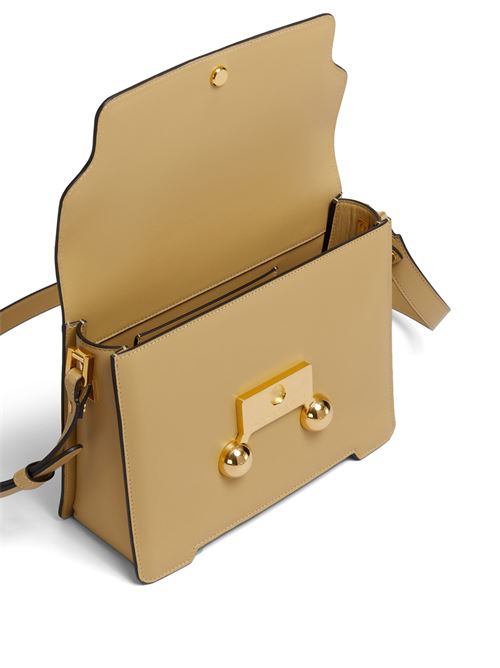 Borsa a spalla Trunkaroo Media in pelle marrone MARNI | SBMP0195U0P694800W60