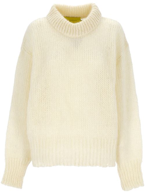 White mohair knit Marques'Almeida | AW24KN0175MHKNBGBEIGE