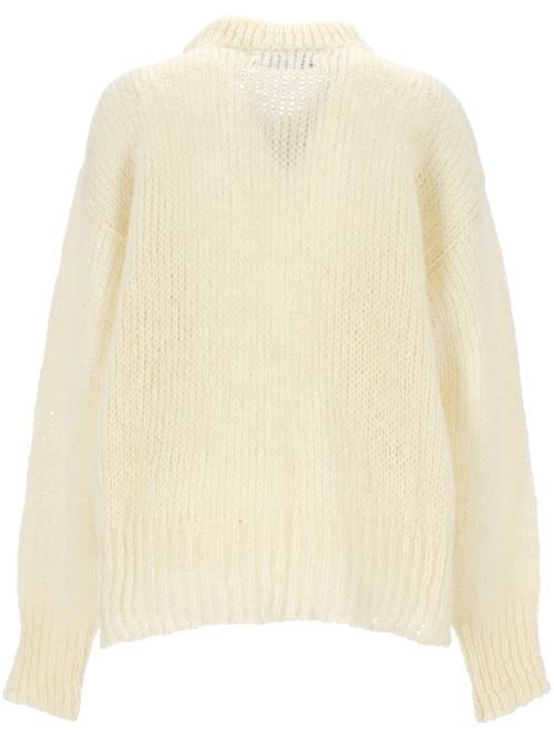 Maglia in misto mohair bianco Marques'Almeida | AW24KN0175MHKNBGBEIGE