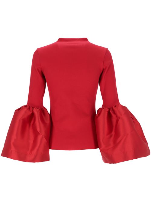 Maglia a coste rosso Marques'Almeida | AW24TP0312JRRRDRED