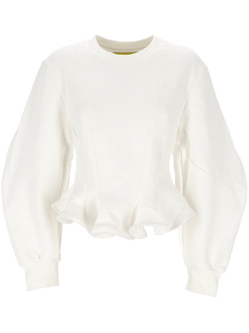 White cotton jersey sweatshirt Marques'Almeida | AW24TP0615FLCWHWHITE