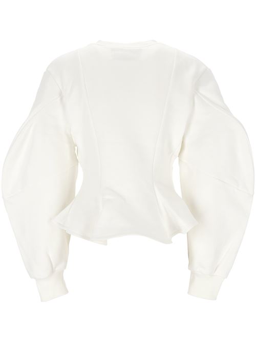 White cotton jersey sweatshirt Marques'Almeida | AW24TP0615FLCWHWHITE