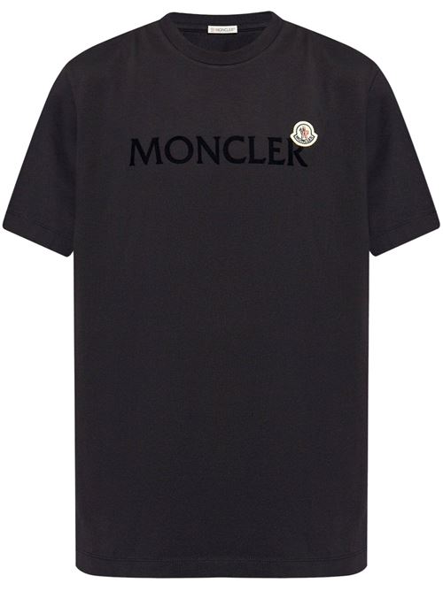 Cotton flocked logo t-shirt Moncler | 918C000-248390T778