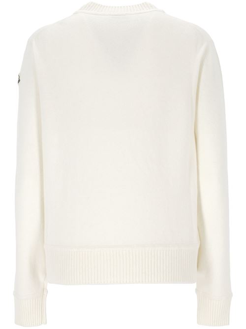 White virgin wool-cashmere logo knit Moncler | 939C000-05M4281035