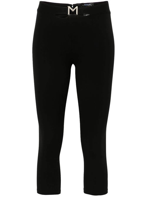 Black stretch-design skinny pants Mugler | 24F1PA04556801999