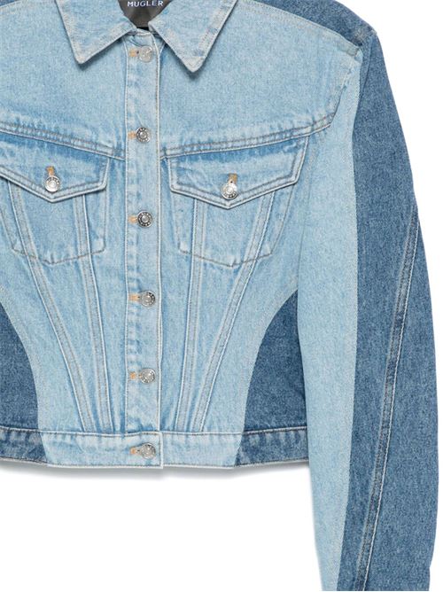 Light blue/indigo blue denim jacket Mugler | 24F6VE0414211TBDTB