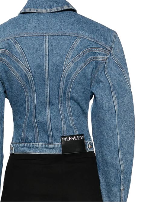 Light blue/indigo blue denim jacket Mugler | 24F6VE0414211TBDTB