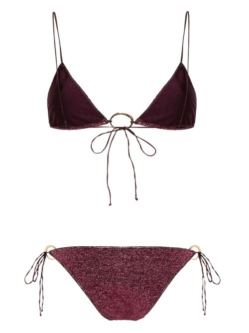 Costume con dettagli lurex OSEREE | LGF246AUBERGINE