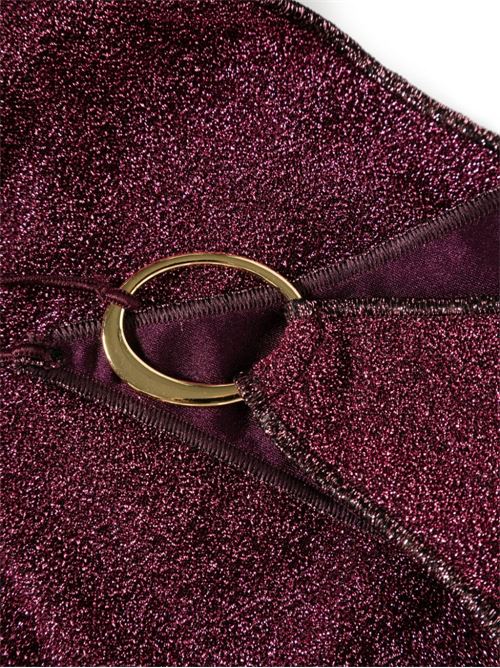 Costume con dettagli lurex OSEREE | LGF246AUBERGINE