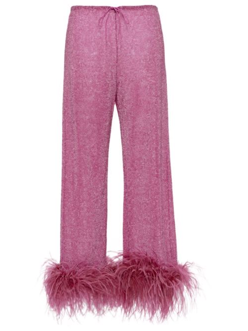 Dark pink lurex pants Oseree | LPF235AUBERGINE