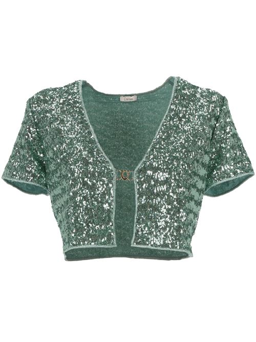 Aqua green stretch-design top OSEREE | PPF246AQUA