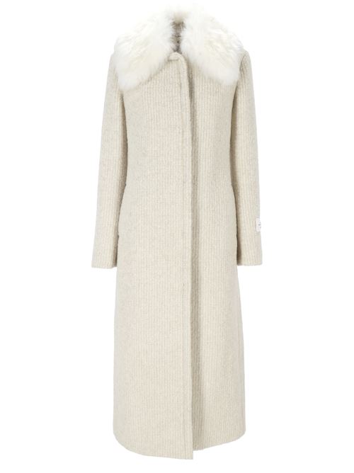 Long Coat With Goat Cashmere Collar Peuterey | PED513001151933NAT