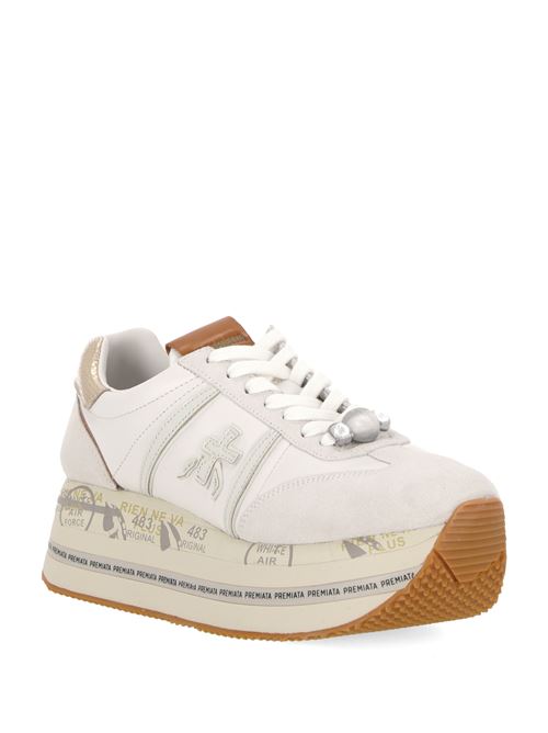 Sneakers bianca e beige Premiata | BETH7037