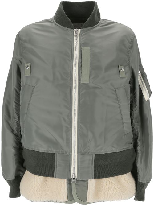 Sage green bomber Sacai | 24-03450M842