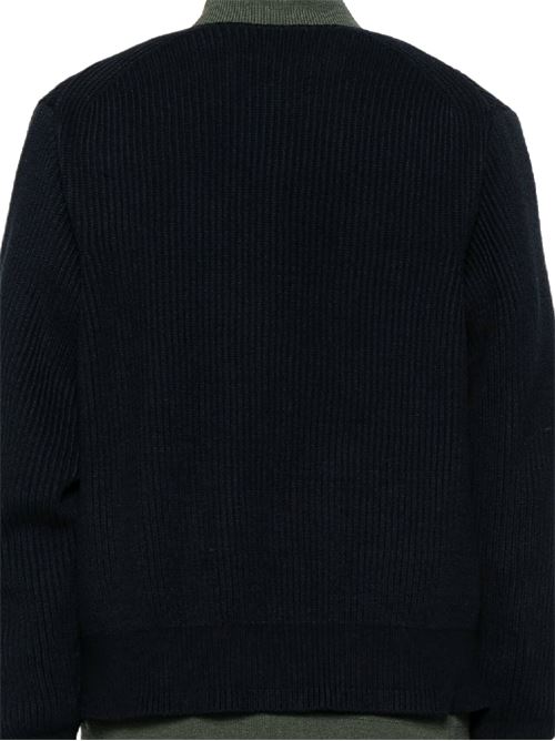 Navy blue/green cardigan SACAI | 24-03452M263