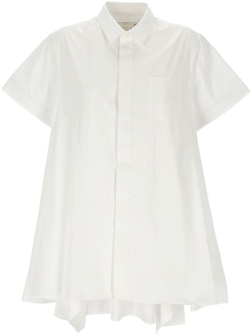 Off-white poplin top Sacai | 24-07529151