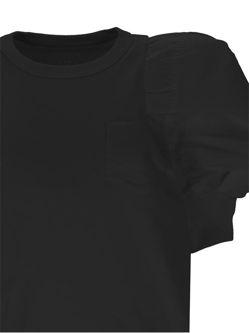 Black cotton jersey top Sacai | 24-07543001