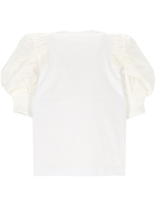 White cotton jersey top Sacai | 24-07543101