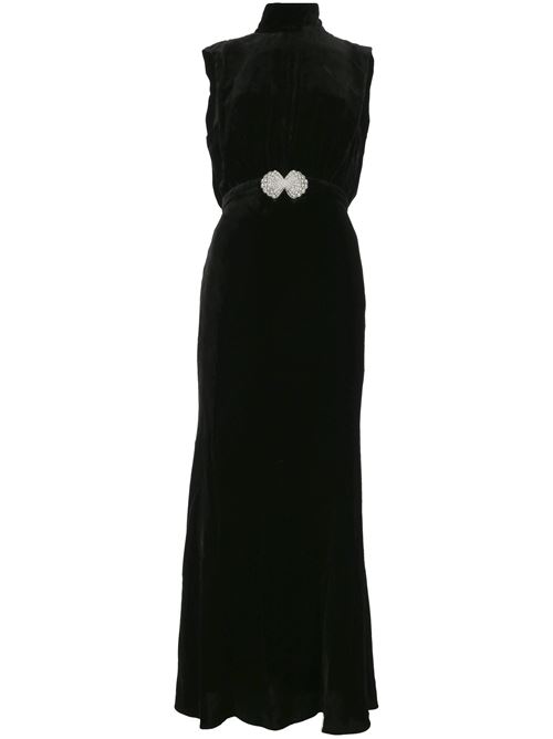 Black velvet dress SALONI | 1091102/5620